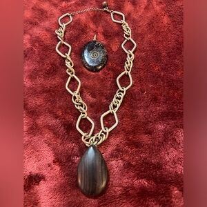 Elegant Black and Silver Necklace